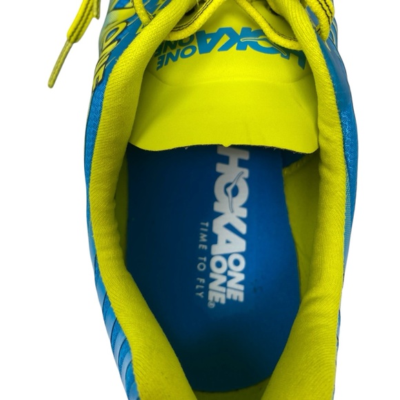 Hoka One One Evo‎ XC Spikes Men’s Size 12 Track Cross Country Blue Citrus Yellow - Picture 8 of 10